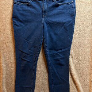 NYDJ for Chico's Women 12 Lift Tuck Skinny Blue‎ Stretch Denim Jeans (R)